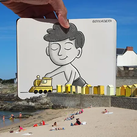 Holiday home Deux Maisons Reunis Par Le Jardin Et Sa De Plage, A 8min A Pieds Des Plages Et De L'ocean Batz-sur-Mer